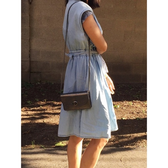 BrandNew Authentic Coach Leather Wallet on Chain Silver - Picture 7 of 7